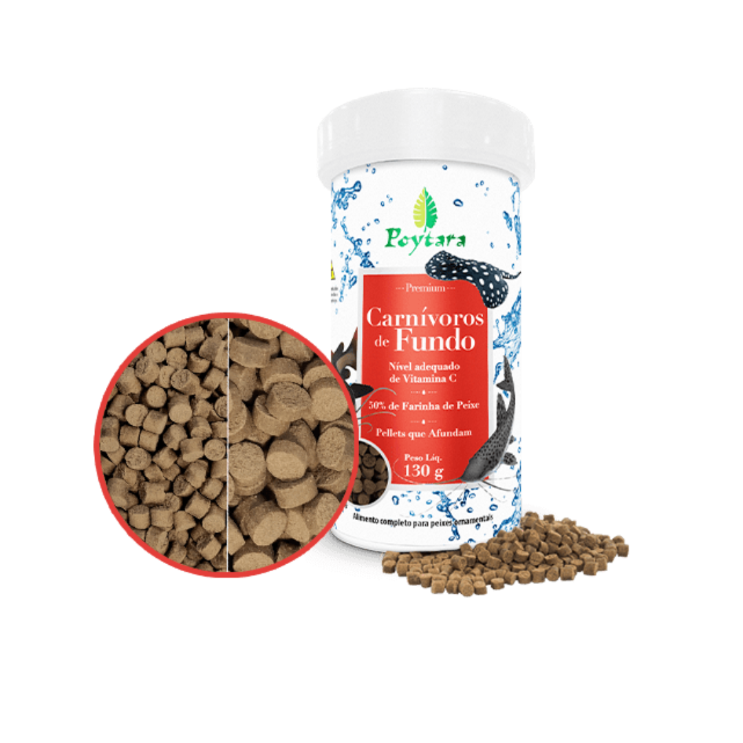 Alimento Poytara para Peixes Carnívoros de Fundo 1,2Kg
