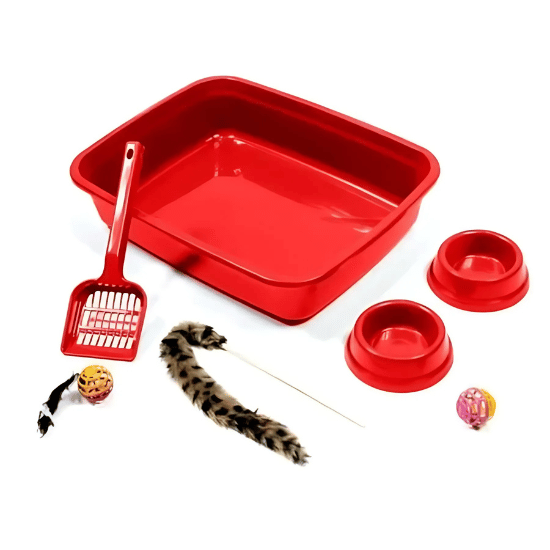 Kit Caixa de Areia Bandeja para Gatos Prime - 7 Peças