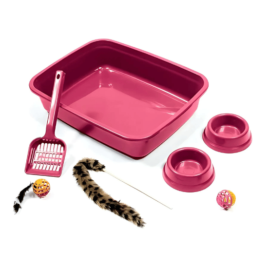 Kit Caixa de Areia Bandeja para Gatos Prime - 7 Peças