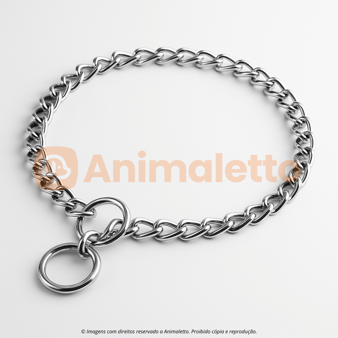 Enforcador Aço Inox Elo Curto/Longo Cães Controle Treino