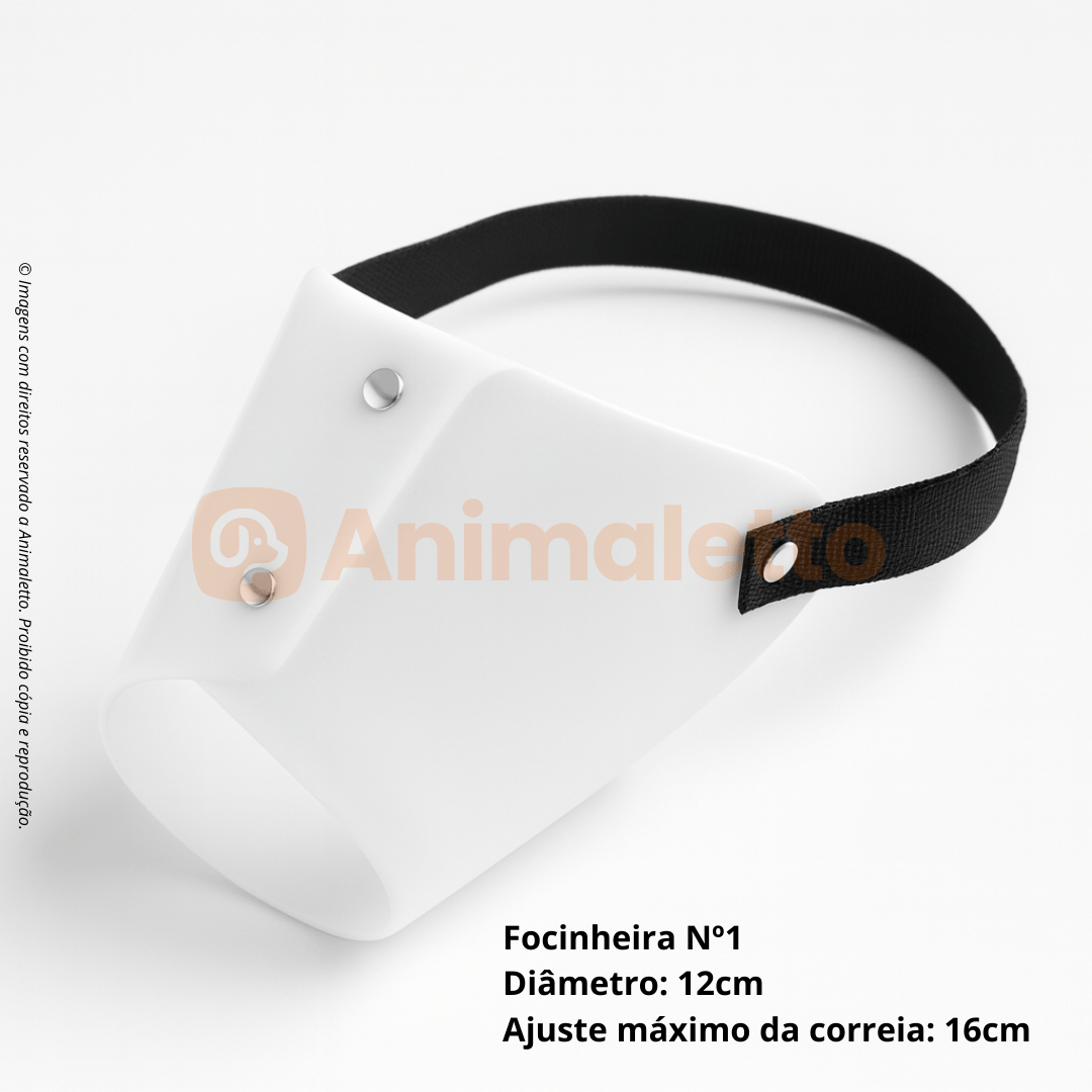 Focinheira Plástica para Cães Respirável Polipropileno Kit N° 1 ao N° 5