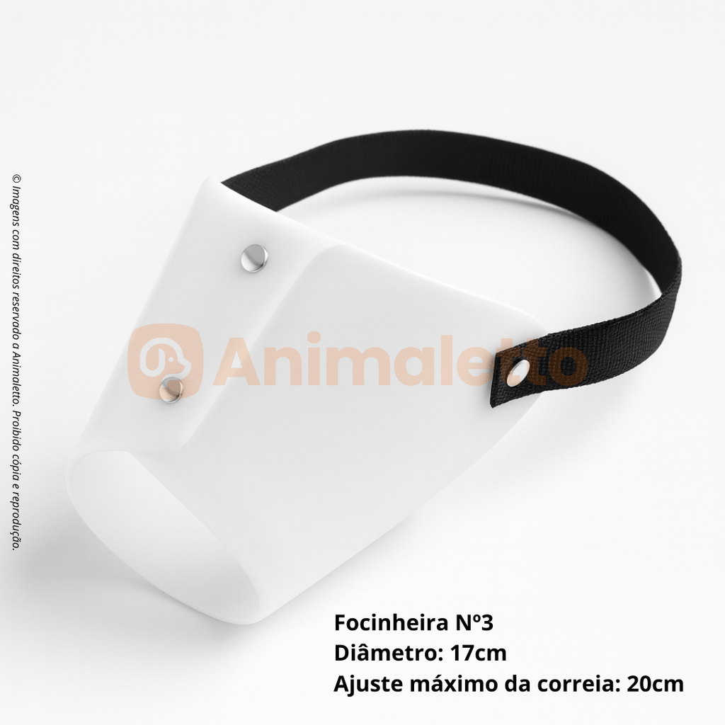 Focinheira Plástica para Cães Respirável Polipropileno Kit N° 1 ao N° 5