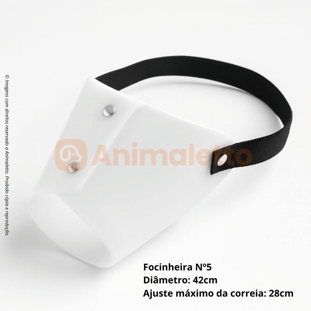 Focinheira Plástica para Cães Respirável Polipropileno Kit N° 1 ao N° 5