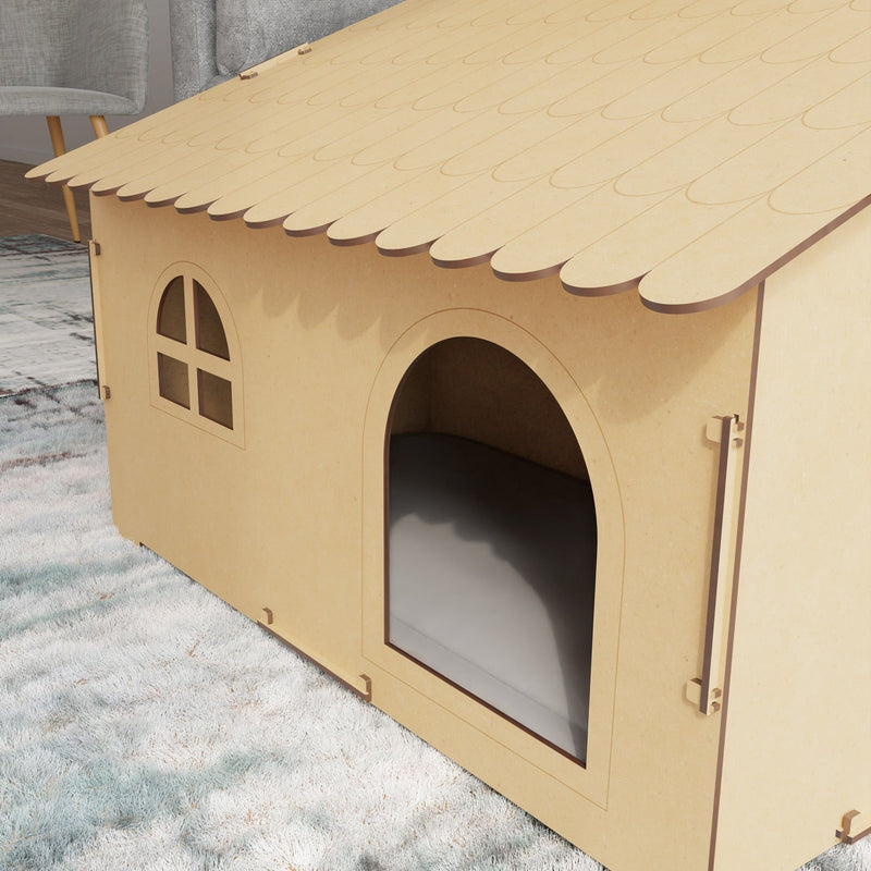 Casa para Cães e Gatos Pequeno Porte de Madeira