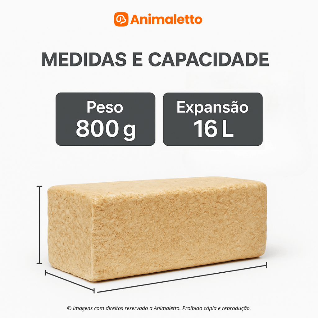 Kit 16 Unidades Serragem Prensada 800g
