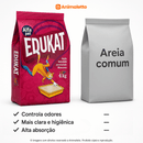 Kit 5 Areia Sanitária Edukat Higiênica Natural Para Gatos Pacotes Com 4Kg