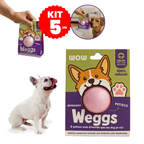 Kit Com 5 Petisco Natural para Cães Pet Weggs Lombinho