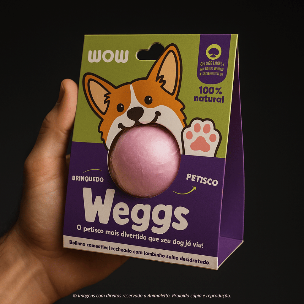 Kit Com 5 Petisco Natural para Cães Pet Weggs Lombinho