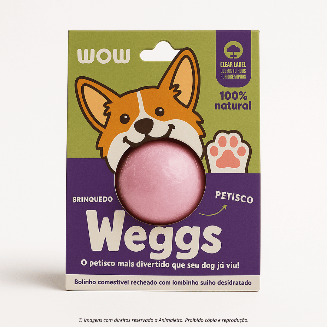 Kit Com 5 Petisco Natural para Cães Pet Weggs Lombinho