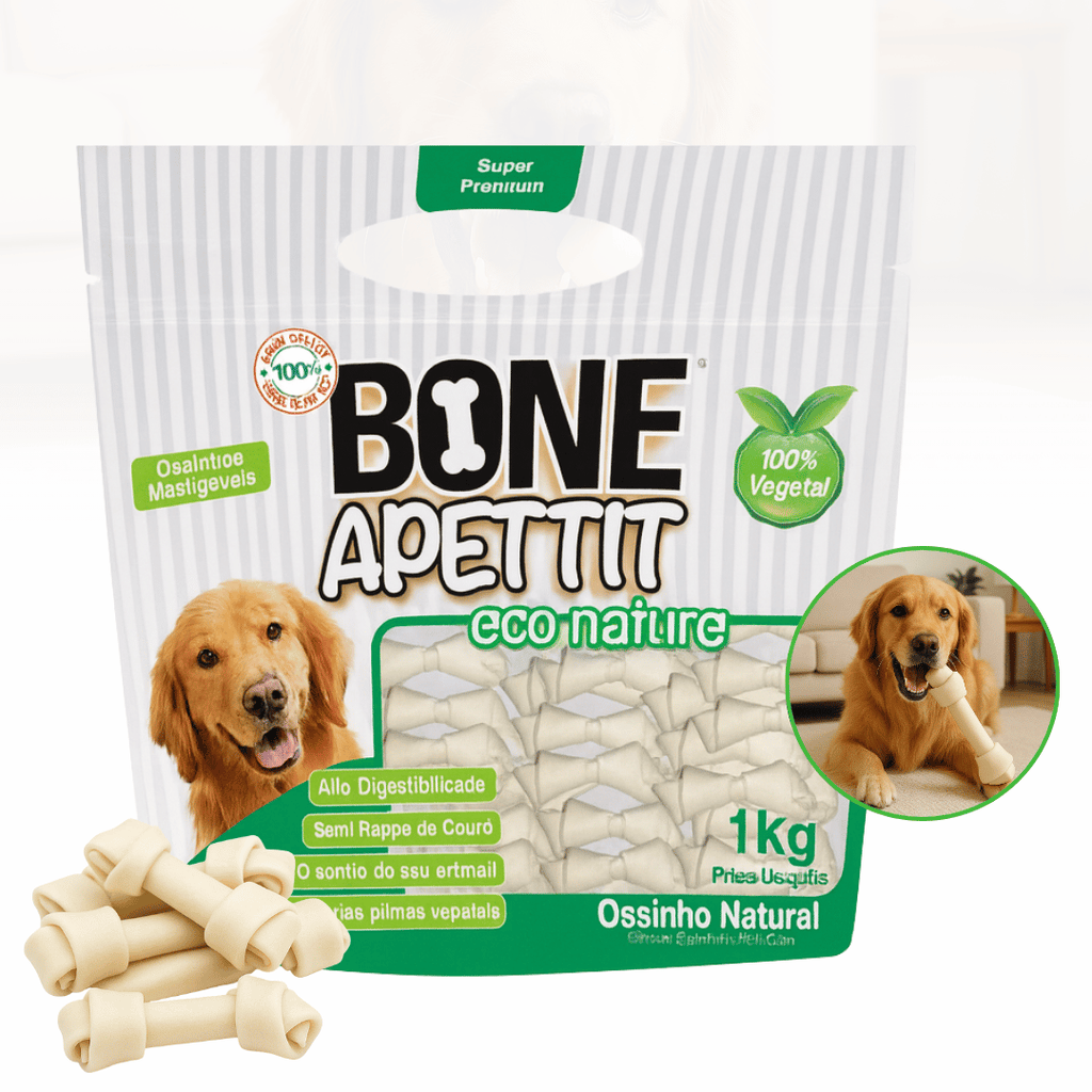 Osso Eco Nature Bone Apettit 100% Vegetal Cães – Vários Tamanhos
