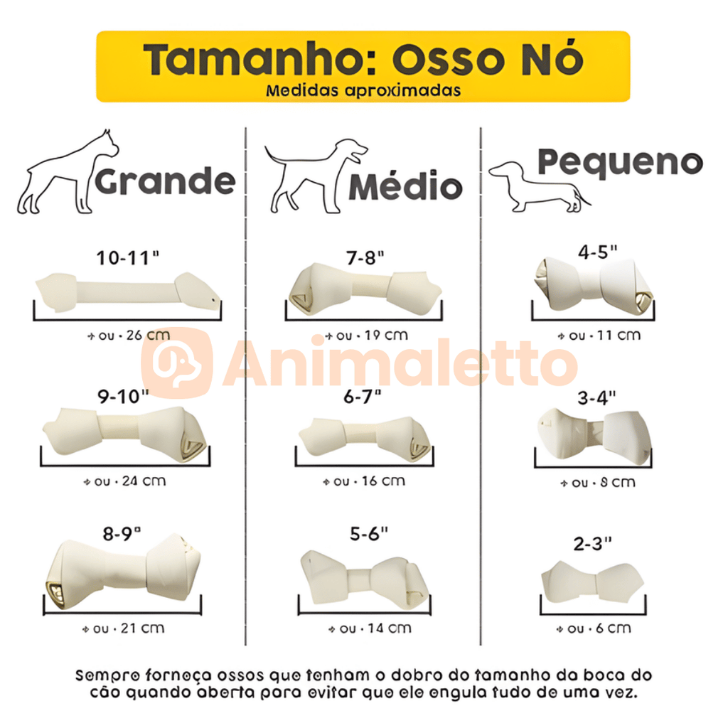 Osso Eco Nature Bone Apettit 100% Vegetal Cães – Vários Tamanhos