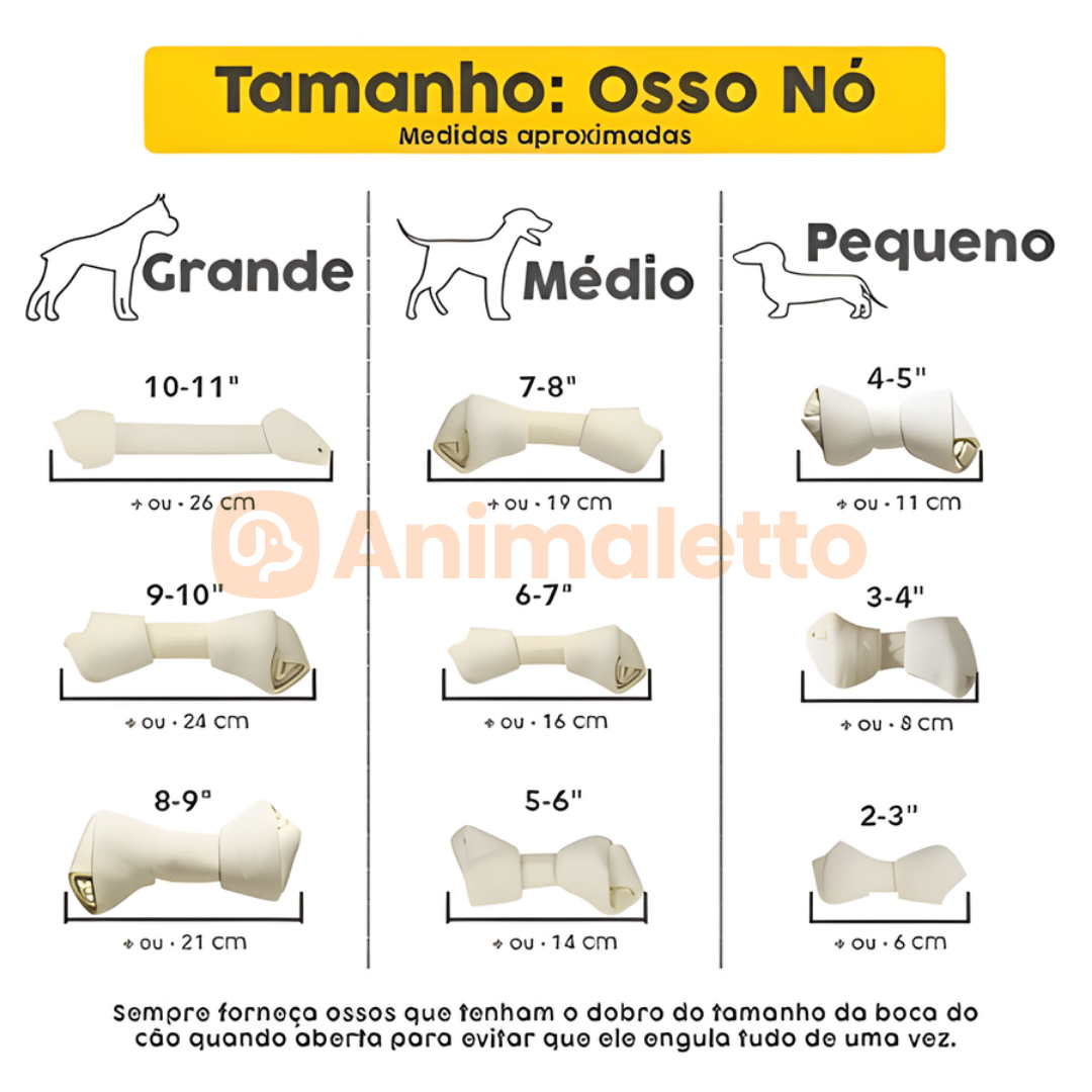 Osso Eco Nature Bone Apettit 100% Vegetal Cães – Vários Tamanhos