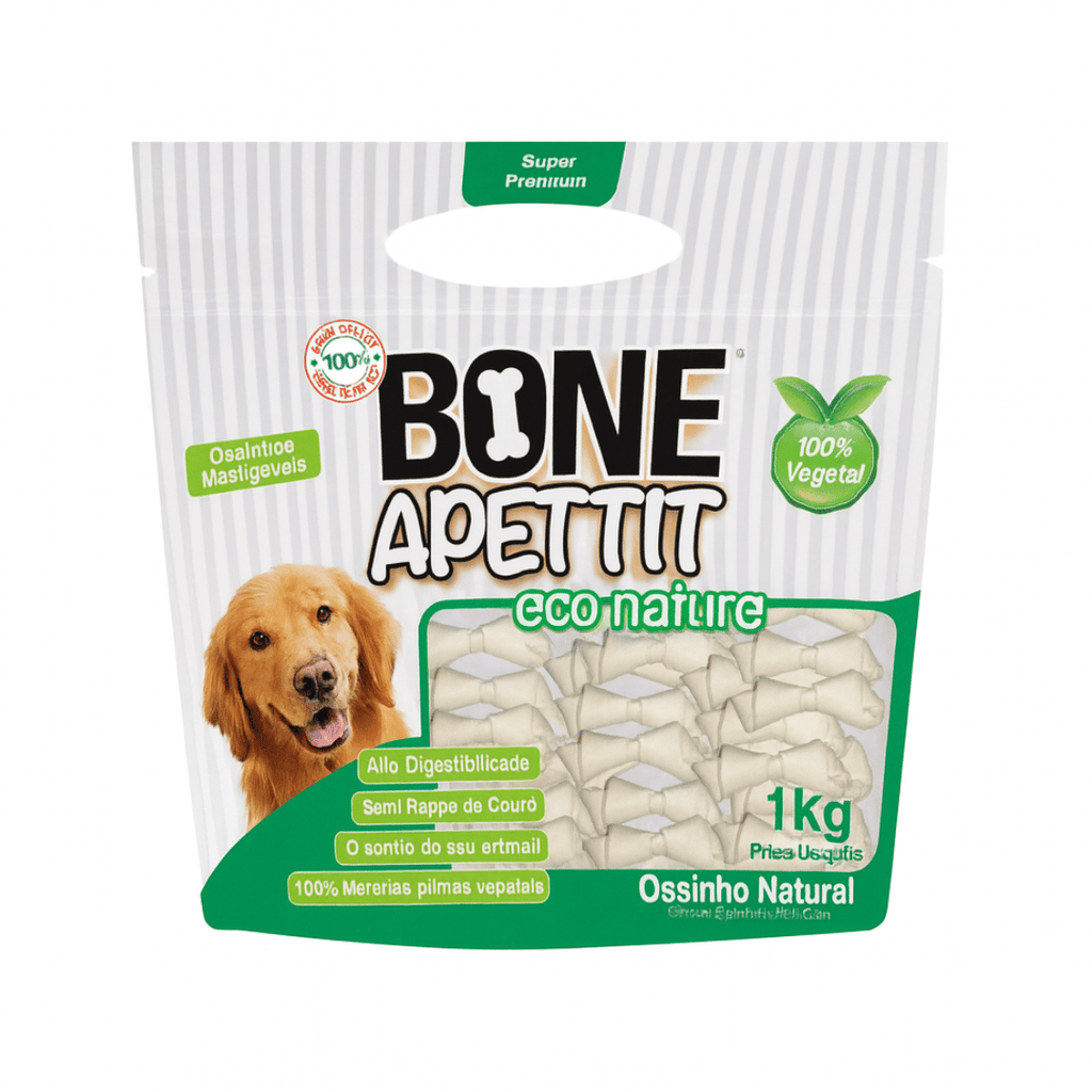 Osso Eco Nature Bone Apettit 100% Vegetal Cães – Vários Tamanhos