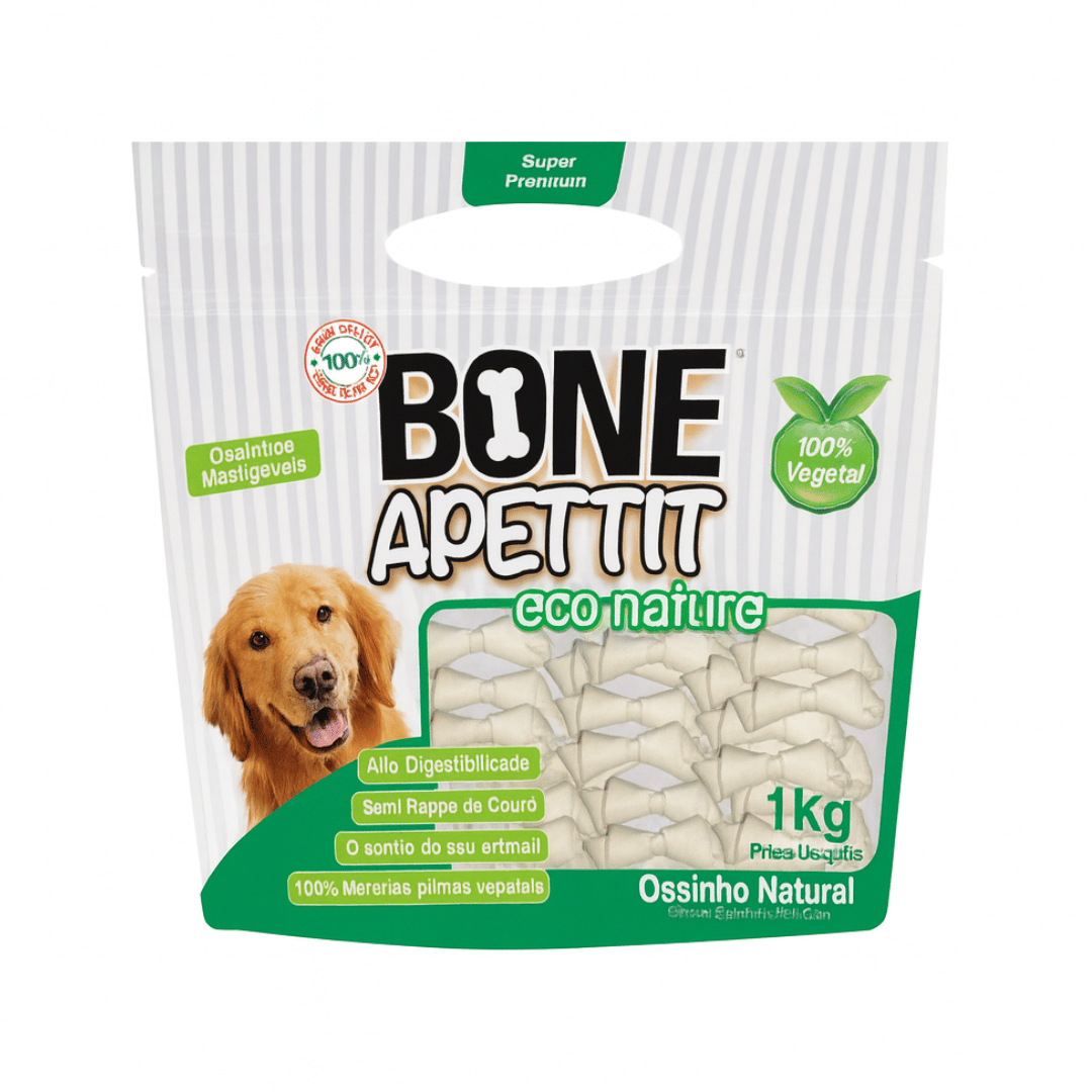 Osso Eco Nature Bone Apettit 100% Vegetal Cães – Vários Tamanhos