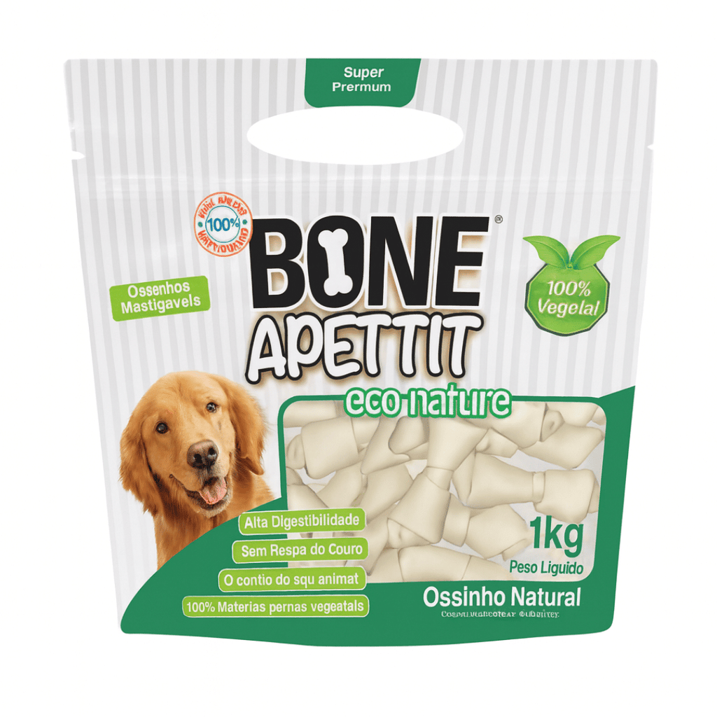 Osso Eco Nature Bone Apettit 100% Vegetal Cães – Vários Tamanhos