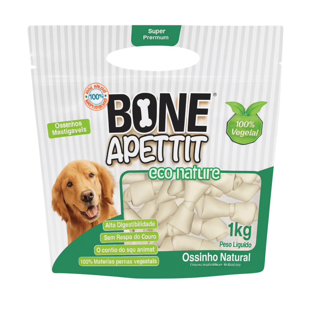Osso Eco Nature Bone Apettit 100% Vegetal Cães – Vários Tamanhos
