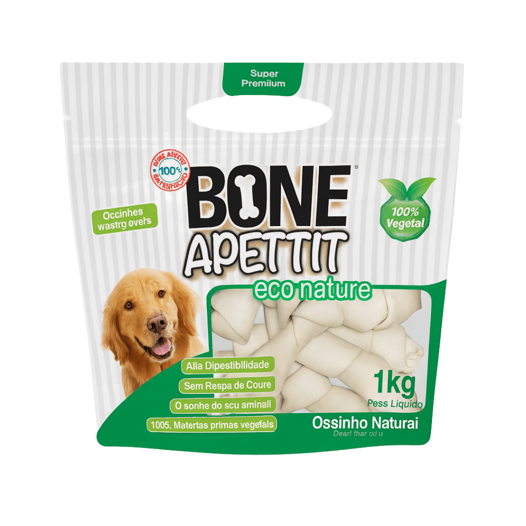 Osso Eco Nature Bone Apettit 100% Vegetal Cães – Vários Tamanhos
