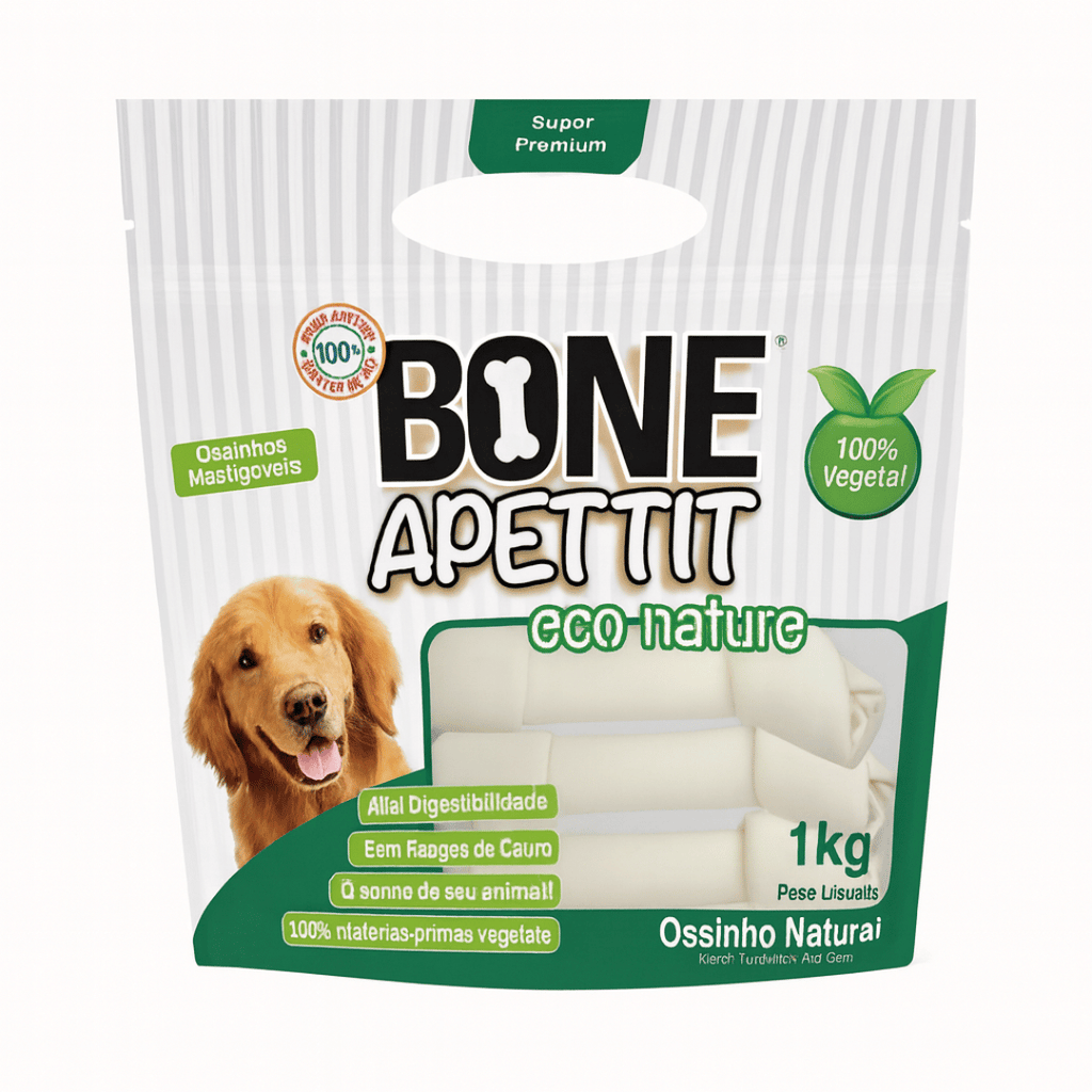 Osso Eco Nature Bone Apettit 100% Vegetal Cães – Vários Tamanhos