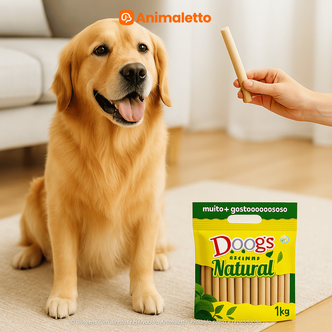 Petisco Doogs Ossinho Natural Palito 15mm 1kg para Cães