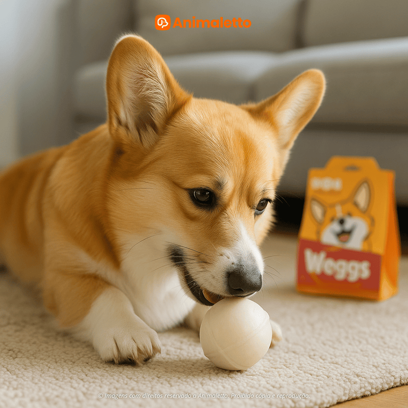 Petisco Natural Bolinha Comestível Weggs Frango Alecrim Cães