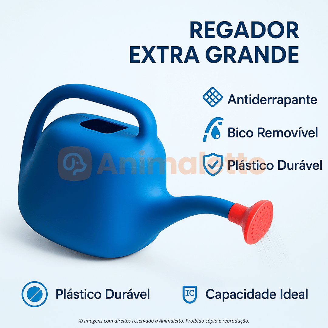 Regador Plástico Com Bico Chuveiro Removível Jardim Plantas Jardinagem Quintal 13 Litros