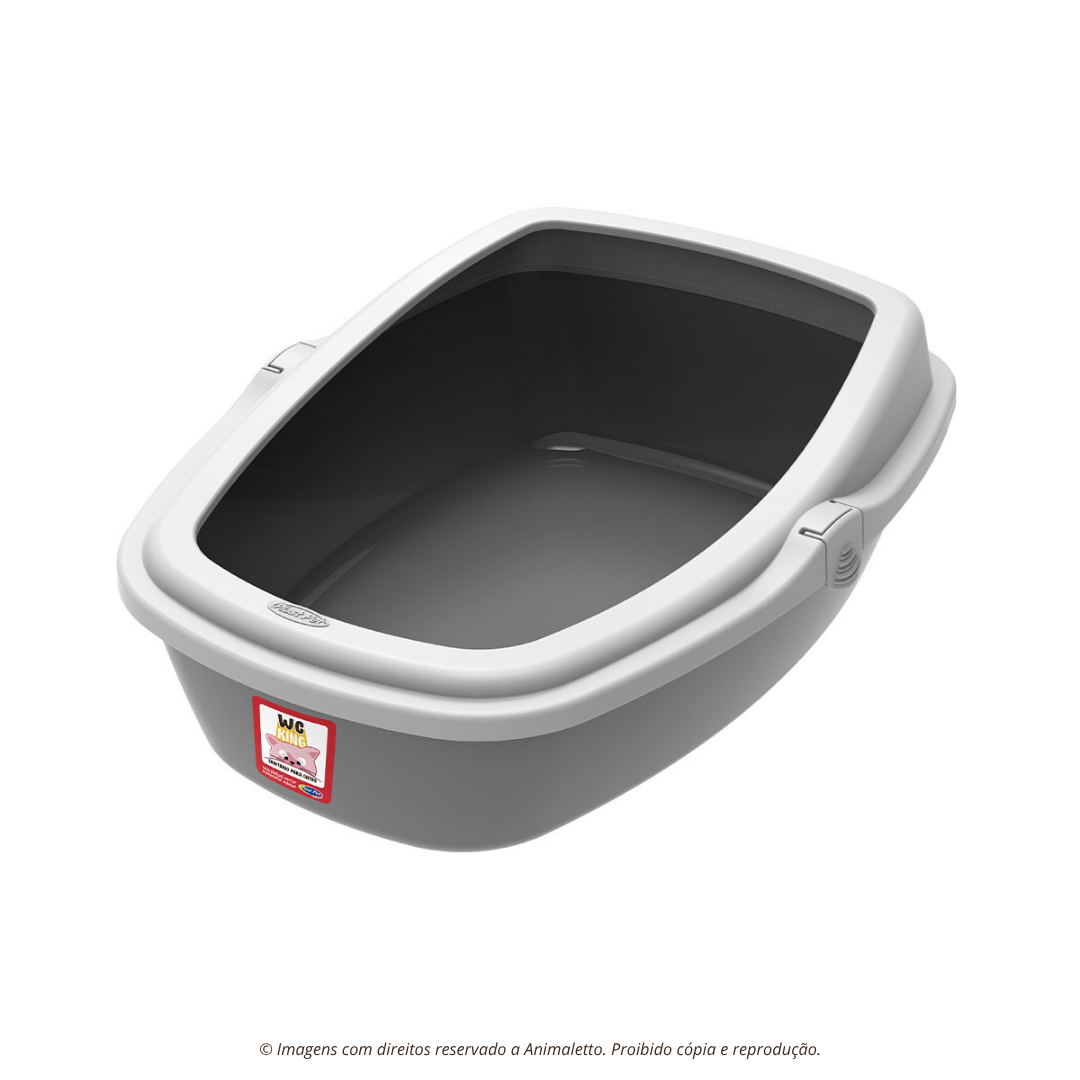 Sanitário Higiênico Wc King Gatos Grande Cores Premium Jel Plast