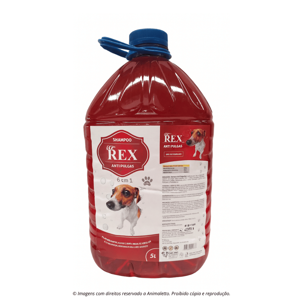 Shampoo Antipulgas Rex Cães 6 Em 1 Pelos Brilhantes