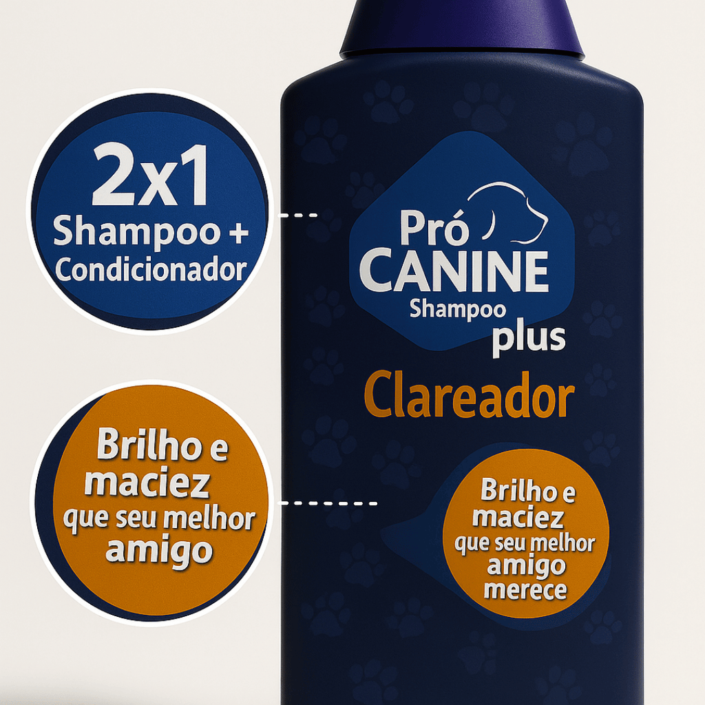 Shampoo Clareador 2 em 1 Para Cães 700ml PróCanine