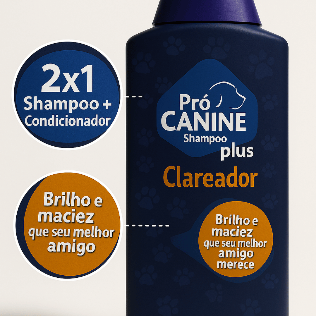 Shampoo Clareador 2 em 1 Para Cães 700ml PróCanine