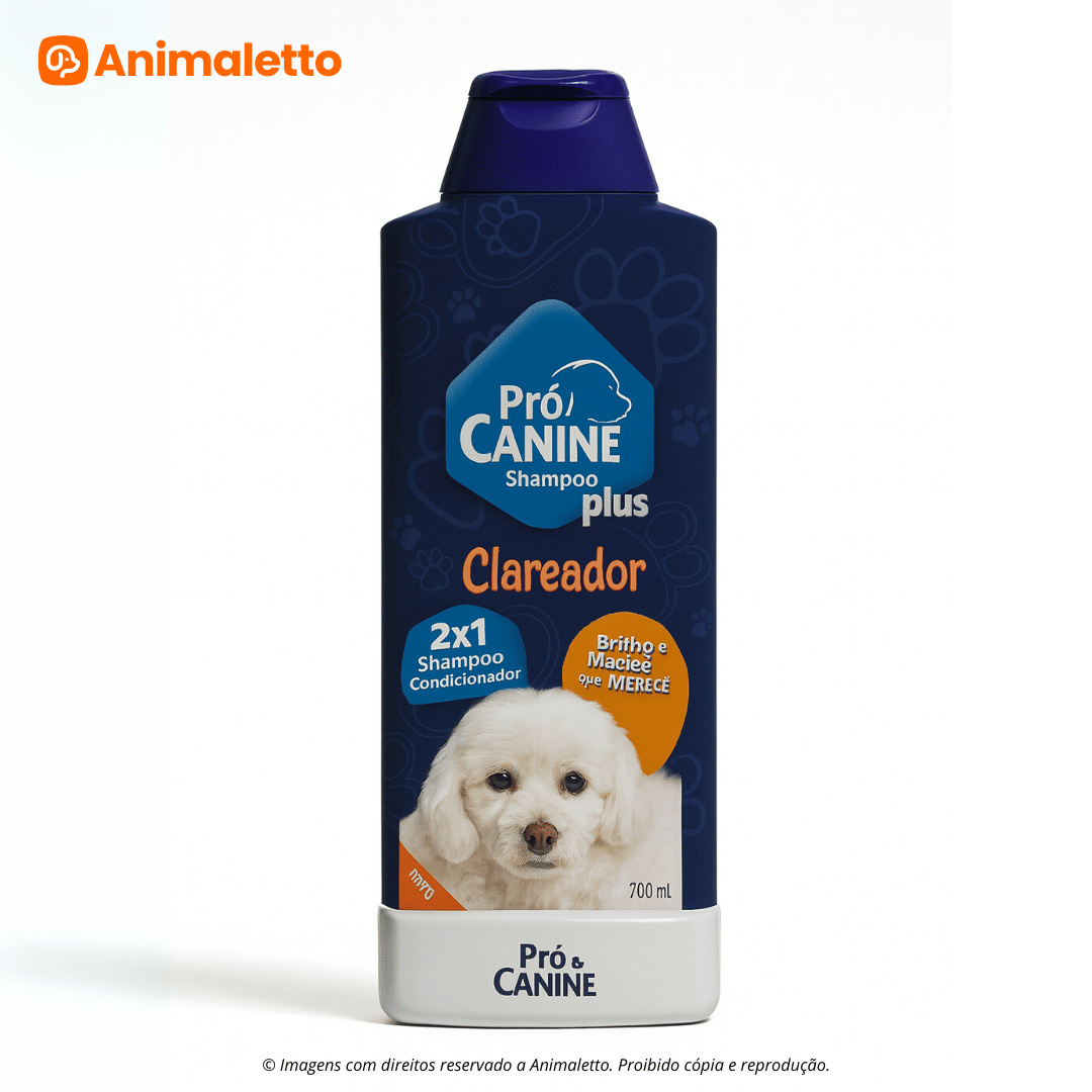 Shampoo Clareador 2 em 1 Para Cães 700ml PróCanine