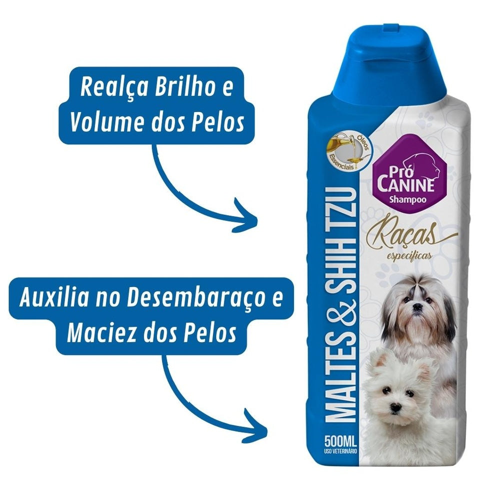 Shampoo Para Cachorro Raças Maltes E Shih-tzu Prócanine 500Ml Fragrância