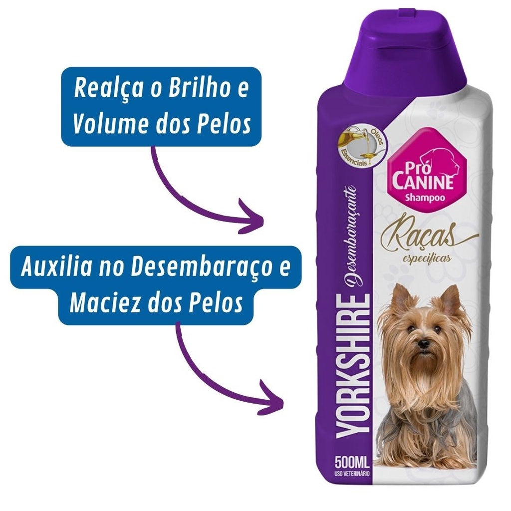 Shampoo Procanine Raças Yorkshire 500ml Fragrância Óleos Essenciais