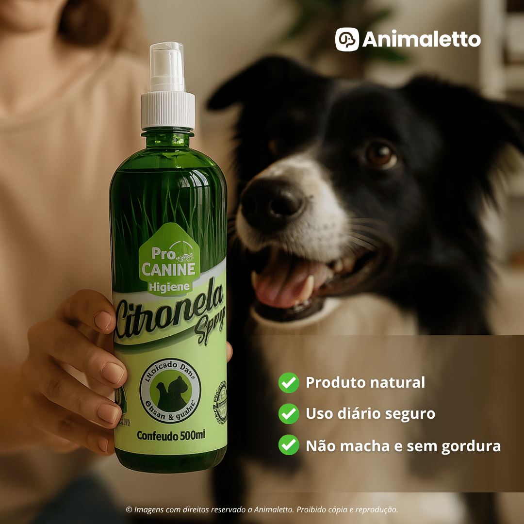Spray Citronela Repelente para Cães e Cavalos 500ml PróCanine Anti-Insetos Natural