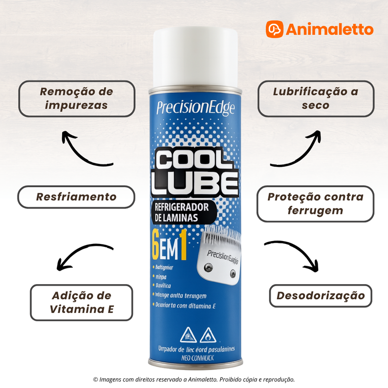 Spray Lubrificante 6 em 1 Cool Lube para Tosa Profissional Pet 500ml
