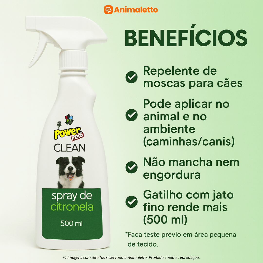 Spray de Citronela Power Pets Clean 500ml Repelente
