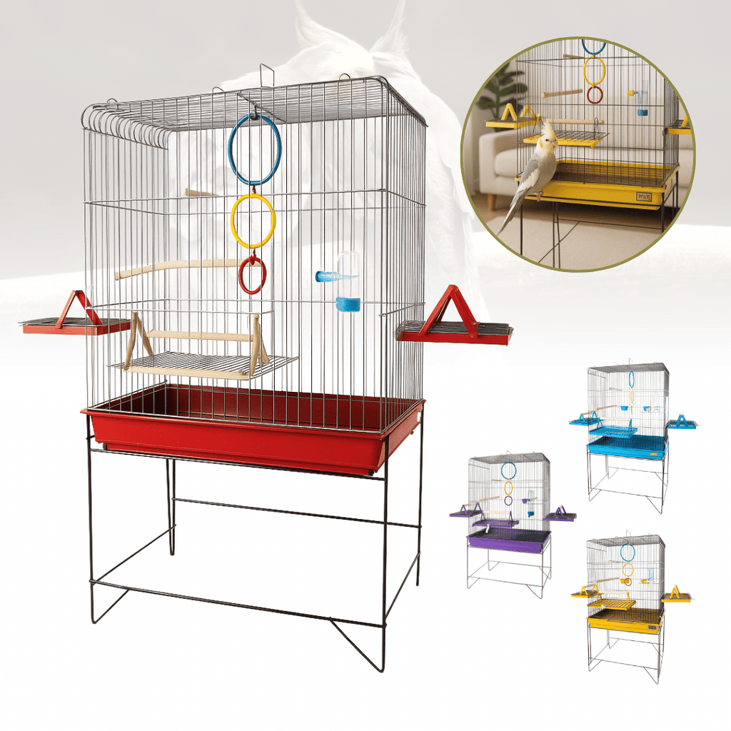 Viveiro Gaiola Para Calopsita Triplex Confort Completo Jel Plast