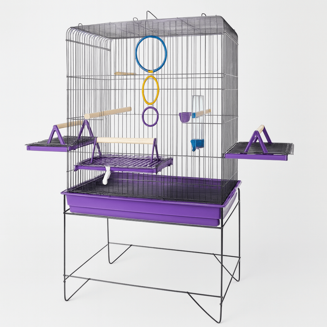 Viveiro Gaiola Para Calopsita Triplex Confort Completo Jel Plast