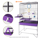 Viveiro Gaiola Para Calopsita Triplex Confort Completo Jel Plast