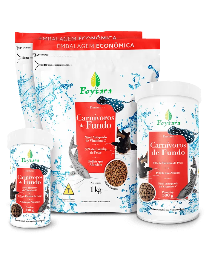 Alimento Poytara para Peixes Carnívoros de Fundo 1,2Kg